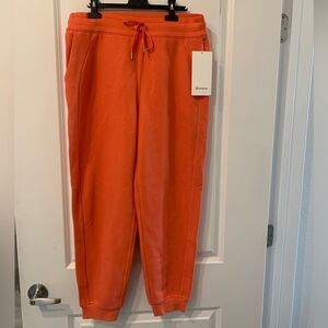 NWT New LULULEMON Scuba HR High Rise Jogger Sweatpants Warm Coral Orange WMCO 10